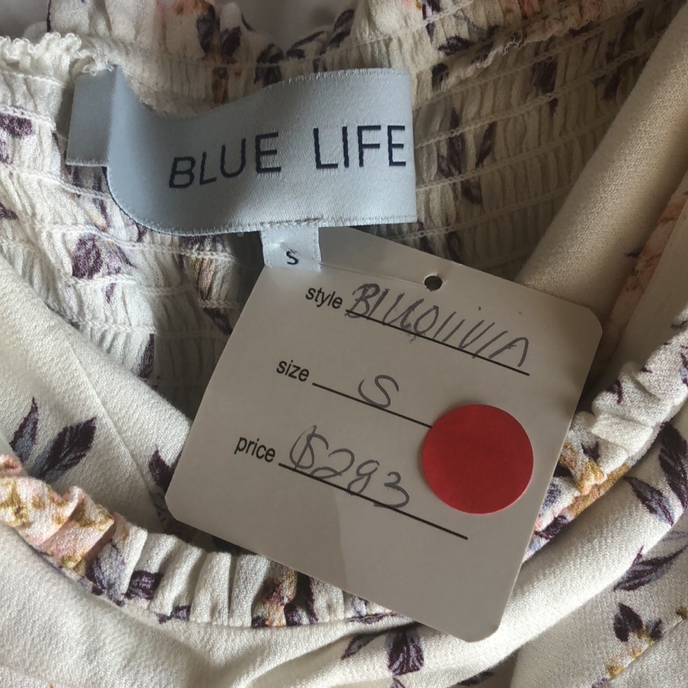 Blue Life Floral Off the Shoulder Dress - Picture 4 of 6